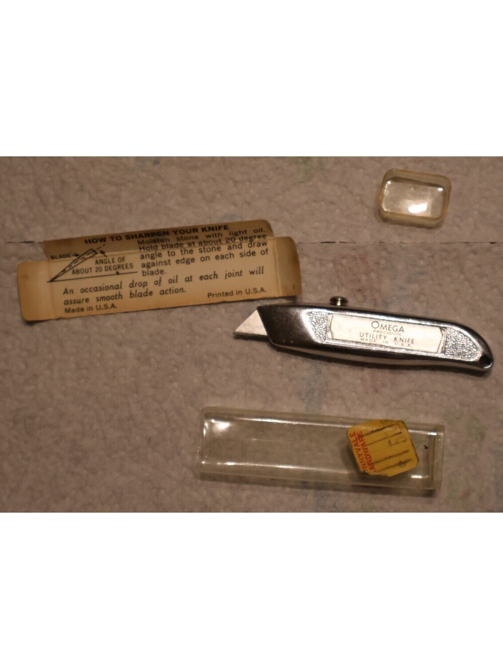 Vintage Omega Precision Mini Cutter Utility Knife USA 3” Very good condition